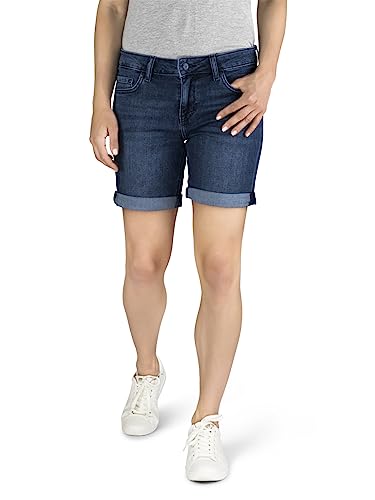 MUSTANG Damen Shorts Bermuda Kurze Jeans Hose Regular Jeansshorts Hotpants Basic Denim Stretch Baumwolle Blau w29, Größe:W 29, Farbe:Medium Dark (782) von MUSTANG