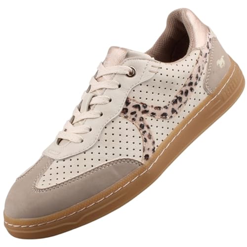 MUSTANG Damen Sneaker Ivory/Taupe EU 41 von MUSTANG