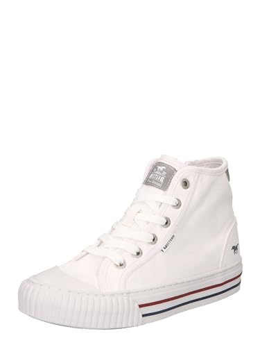 MUSTANG Damen Sneaker high weiß/grau 40 von MUSTANG