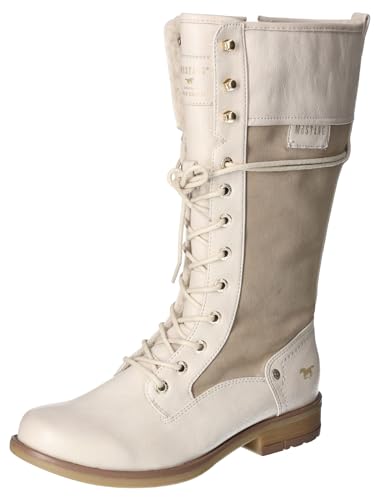 Mustang Damen Stiefel gefüttert Weiß/Ivory, Schuhgröße:EUR 38 von MUSTANG