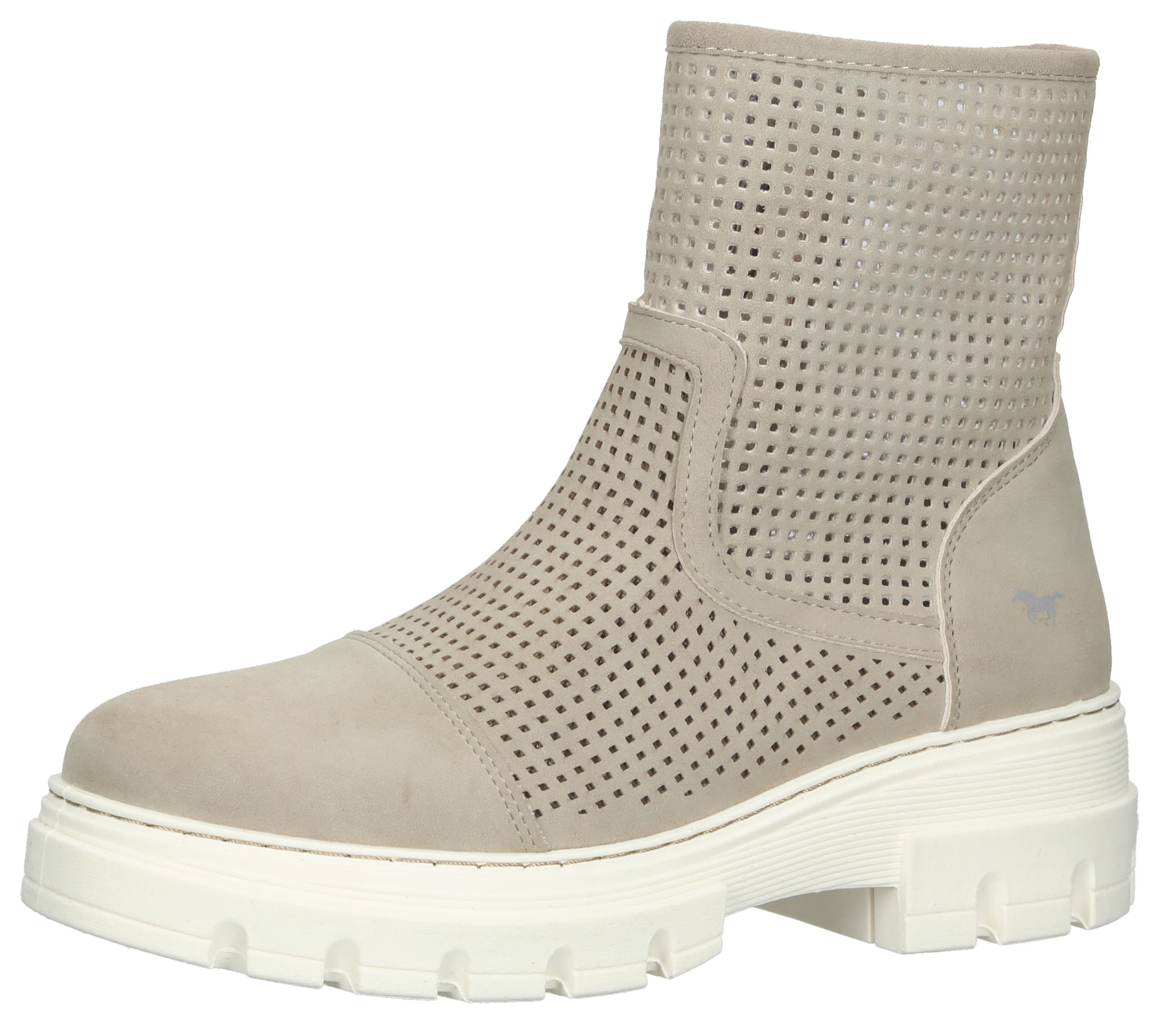 MUSTANG Damen Stiefelette Herbst-Boots mit Lasercut Design und Wechselfußbett 1417-502-4 Beige MUSTANG Damen Stiefelette Herbst-Boots mit Lasercut Design und Wechselfußbett 1417-502-4 Beige von MUSTANG