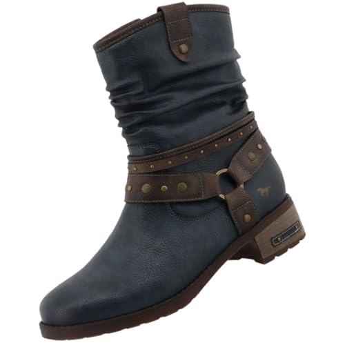 MUSTANG Damen Stiefelette Navy EU 42 von MUSTANG