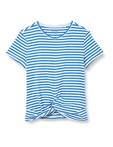 MUSTANG Damen Style Alexia C Knot T-Shirt Westlich, Aoi Stripe Blau, S von MUSTANG