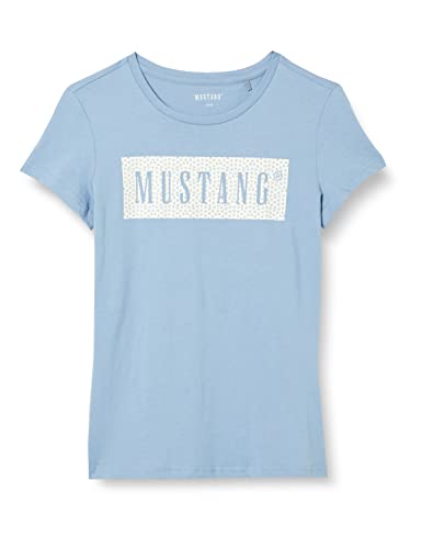 MUSTANG Damen Style Alexia C Print T-Shirt, Faded Denim 5124, XS von MUSTANG