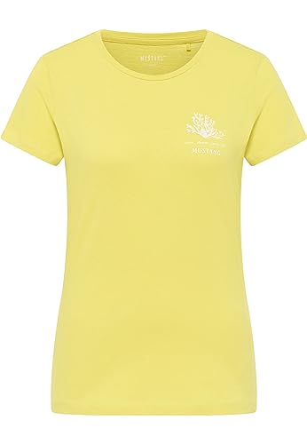 MUSTANG Damen Style Alexia C Print T-Shirt, Green Sheen 6065, L von MUSTANG