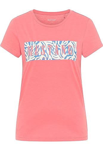 MUSTANG Damen Style Alexia C Print T-Shirt, Porcelain Rose 8204, L von MUSTANG