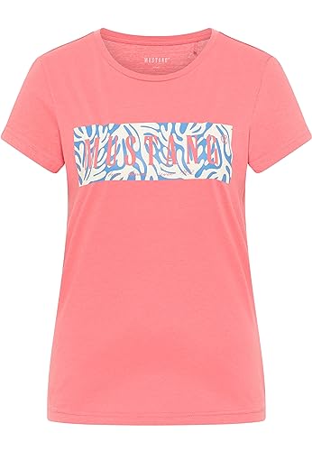 MUSTANG Damen Style Alexia C Print T-Shirt, Porcelain Rose 8204, XS von MUSTANG