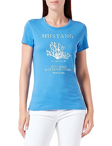 MUSTANG Damen Style Alexia C Print T-Shirt, Star Sapphire 5428, L von MUSTANG