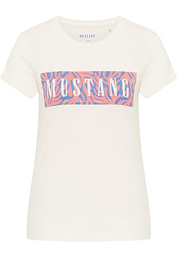 MUSTANG Damen Style Alexia C Print T-Shirt, Whisper White 2013, S von MUSTANG