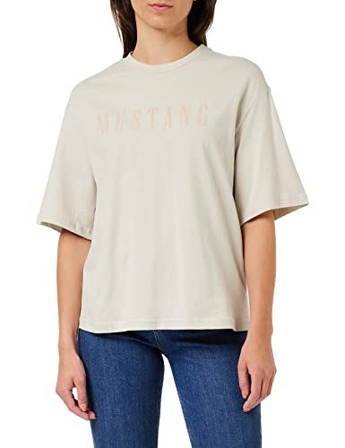 MUSTANG Damen Style Alina C Logo T-Shirt, Moonstruck 2081, M von MUSTANG