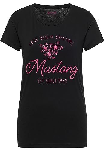 MUSTANG Damen Style Alina C Print T-Shirt, Black 4142, Small von MUSTANG