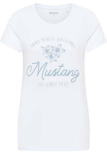 MUSTANG Damen Style Alina C Print T-Shirt, General White 2045, Large von MUSTANG