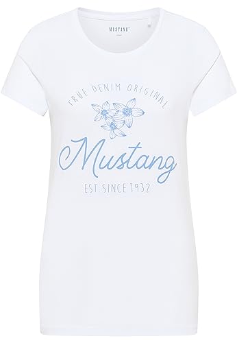 MUSTANG Damen Style Alina C Print T-Shirt, General White 2045, Small von MUSTANG