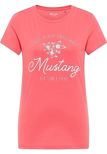 MUSTANG Damen Style Alina C Print T-Shirt, Rose of Sharon 7246, X-Small von MUSTANG