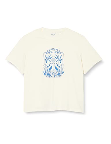 MUSTANG Damen Style Alina C Print T-Shirt, Whisper White 2013, L von MUSTANG