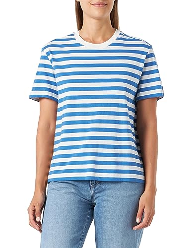 MUSTANG Damen Style Alina C Striped T-Shirt, UMI Stripe Blue 12435, S von MUSTANG