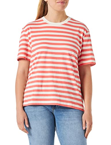 MUSTANG Damen Style Alina C Striped T-Shirt, UMI Stripe Rose 12434, L von MUSTANG
