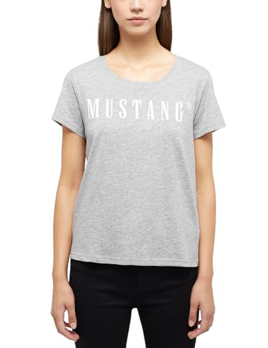 MUSTANG Damen Style Alma T-Shirt, Mid Grey Mélange 4140, 4XL Große Größen EU von MUSTANG