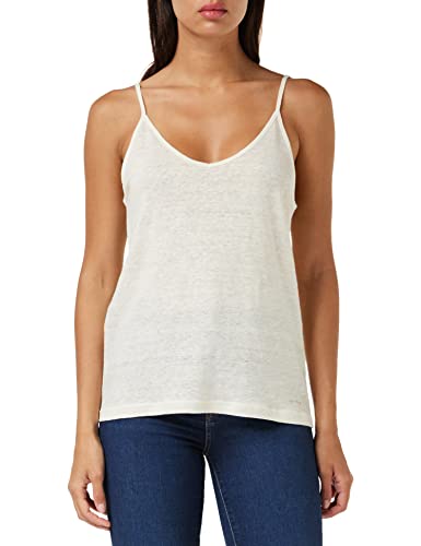 MUSTANG Damen Style Alma V Top Trägershirt/Cami Shirt, General White 2045, M von MUSTANG