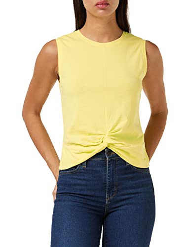 MUSTANG Damen Style Anita C Knot T-Shirt, Lemon Verbena 9086, L von MUSTANG