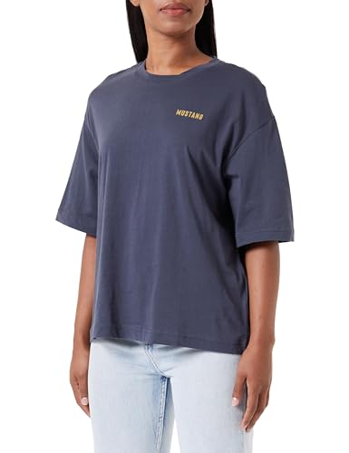 MUSTANG Damen Style Audrey C Back Print T-Shirt, Ebony 4086 von MUSTANG