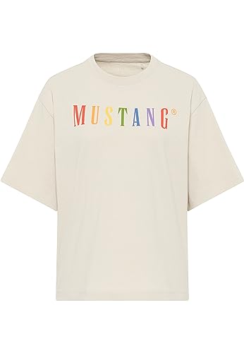 MUSTANG Damen Style Audrey C Pride T-Shirt, Moonstruck 2081, L von MUSTANG