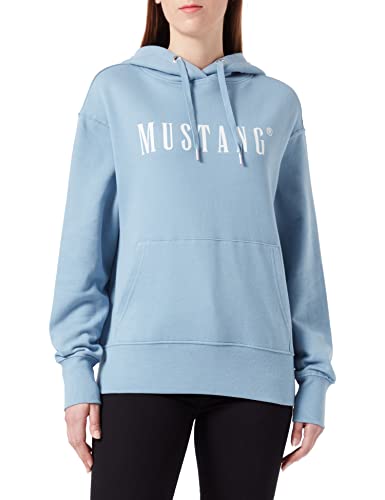 MUSTANG Damen Style Bianca H Logo Kapuzenpullover, Faded Denim 5124, 4XL von MUSTANG