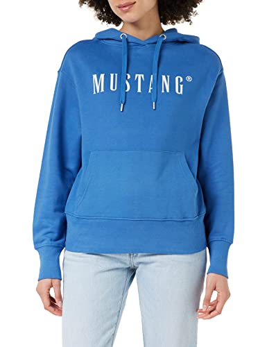 MUSTANG Damen Style Bianca H Logo Kapuzenpullover, Star Sapphire 5428, M von MUSTANG