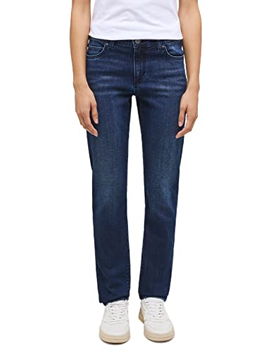 MUSTANG Damen Jeans Crosby Relaxed Slim Fit - Blau - Deep Blue Denim W26-W46, Größe:32W / 34L, Farbvariante:Deep Blue Denim 5000-802 von MUSTANG