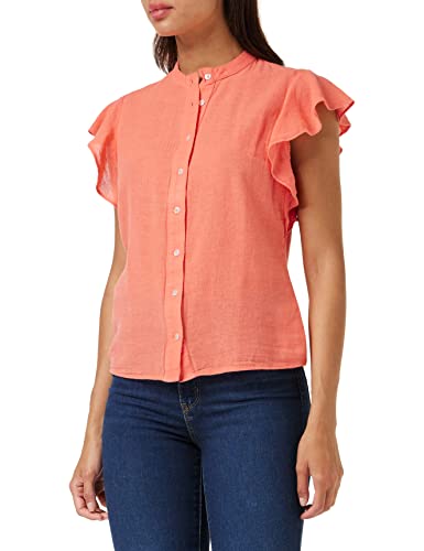 MUSTANG Damen Style ELSA Linen Blouse Bluse, Porcelain Rose 8204, 38 von MUSTANG