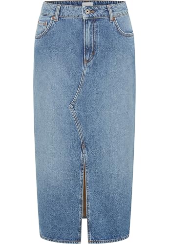 MUSTANG Damen Style Eureka Denim Skirt Rock, Mittelblau 412, 54 von MUSTANG