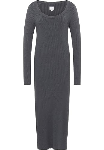 MUSTANG Damen Style Fanny Rib Knit Kleid, Ebony 486 von MUSTANG