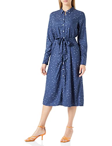 MUSTANG Damen Style Fanny VIS Lässiges Kleid, 2311_Small_Flower_Bows_Darkblue 12394, 40 von MUSTANG