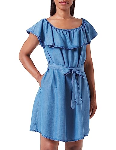 MUSTANG Damen Style Pippa Tencel Lässiges Kleid, Mittelblau 500, 44 von MUSTANG