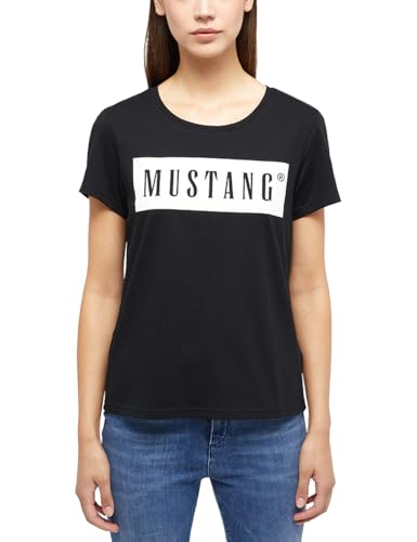 Mustang Damen T-Shirt ALMA - Regular Fit - XS S M L XL Weiss Schwarz Baumwolle, Größe:XS, Farbe:Black 4142 Mustang Damen T-Shirt ALMA - Regular Fit - XS S M L XL Weiss Schwarz Baumwolle, Größe:XS, Farbe:Black 4142 von MUSTANG