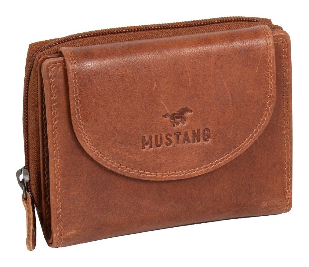 MUSTANG Geldbörse Udine leather wallet top opening, im praktischen Format von MUSTANG