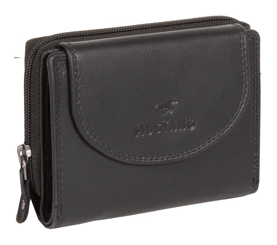 MUSTANG Geldbörse Udine leather wallet top opening, im praktischen Format von MUSTANG