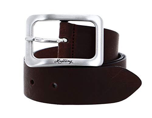 MUSTANG Gürtel Damen Leder Ledergürtel 30 mm Rindleder Damengürtel (Dunkelbraun, 105) von MUSTANG