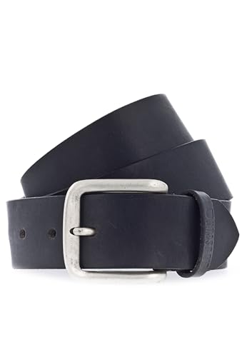 MUSTANG Leather Belt With Buckle W120 Black - kürzbar von MUSTANG