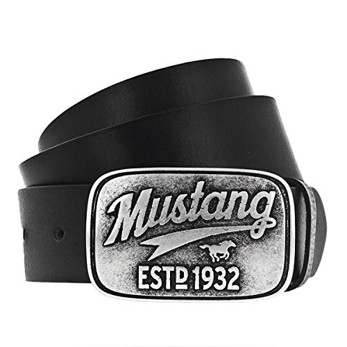 MUSTANG Leather Belt 4.0 W100 Black - kürzbar von MUSTANG