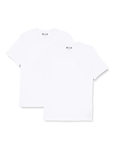 MUSTANG Herren 2-Pack C-Neck T-Shirt, Weiß (General White 2045), X-Large (2er Pack) von MUSTANG