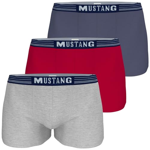 Mustang Herren 3er Pack Boxershorts Retro Vintage XXL von MUSTANG