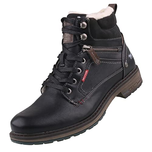 MUSTANG Herren Stiefel gefüttert Schwarz, Schuhgröße:EUR 44 von MUSTANG