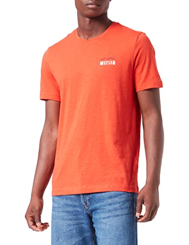 MUSTANG Herren Alex C Print T-Shirt, Aurora RED 7121, XL von MUSTANG