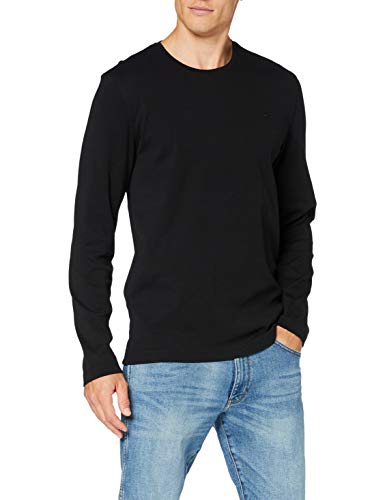 MUSTANG Herren Anton B Basic T Shirt, Schwarz (Schwarz 4142), XL EU von MUSTANG