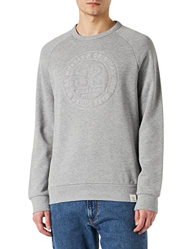 MUSTANG Herren Ben CN 3D-AW Sweatshirt, Grey Melange 4191, L von MUSTANG