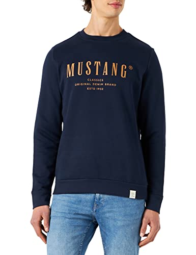 MUSTANG Herren Ben Cn Logo Sweatshirt, Navy Blazer 5324, XL von MUSTANG