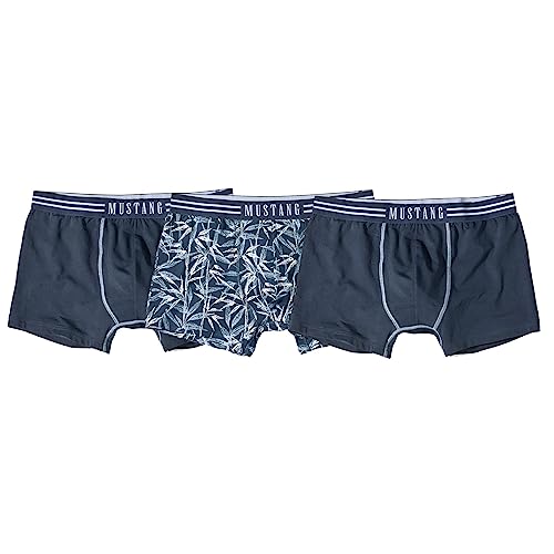 Mustang Herren Boxershorts Retropants 3er-Pack, Größe:L, Farbe:Navy Bambus von Mustang