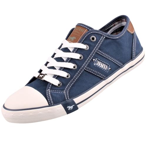 MUSTANG Herren Canvas Sneaker Blau (Jeansblau), Schuhgröße:EUR 44 von MUSTANG