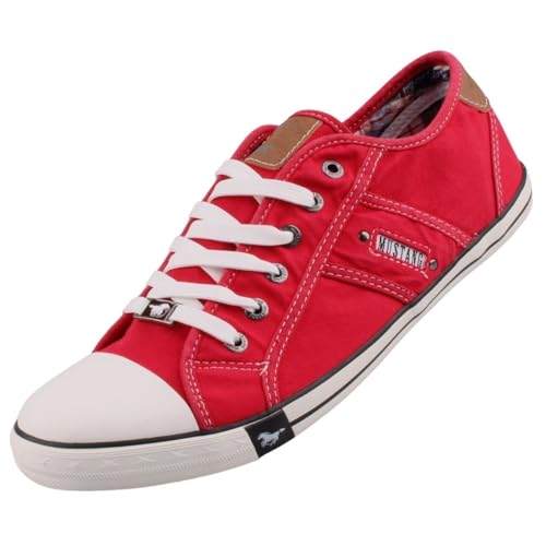 MUSTANG Herren Canvas Sneaker Rot EU 48 von MUSTANG